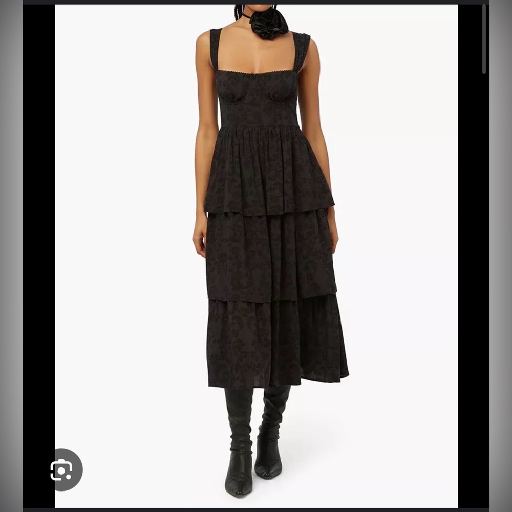 Corset Poplin Moody Baroque Maxi Dress